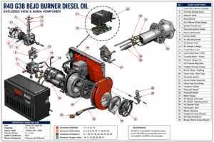 R40 G3B Burner Diesel Oil untuk Solar B50