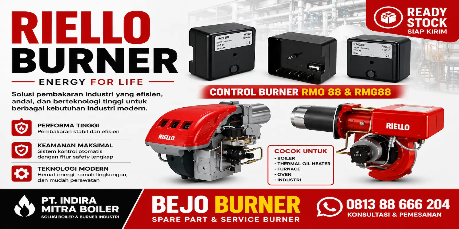 RMO88 RMG88 Control Burner BEJO untuk kontrol burner gas oil burner RMO88 RMG88 Control Burner BEJO untuk kontrol burner gas oil burner boiler thermal oil heater dan oven industri