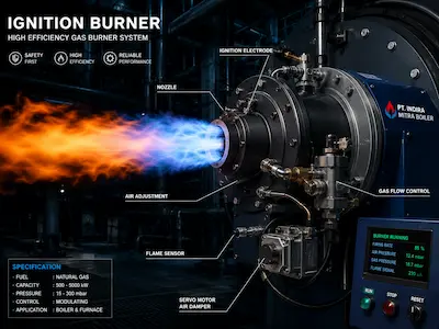 "B50 Jet Bejo Burner pada sistem heating industri Thermal Oil Heater di PT Arohera