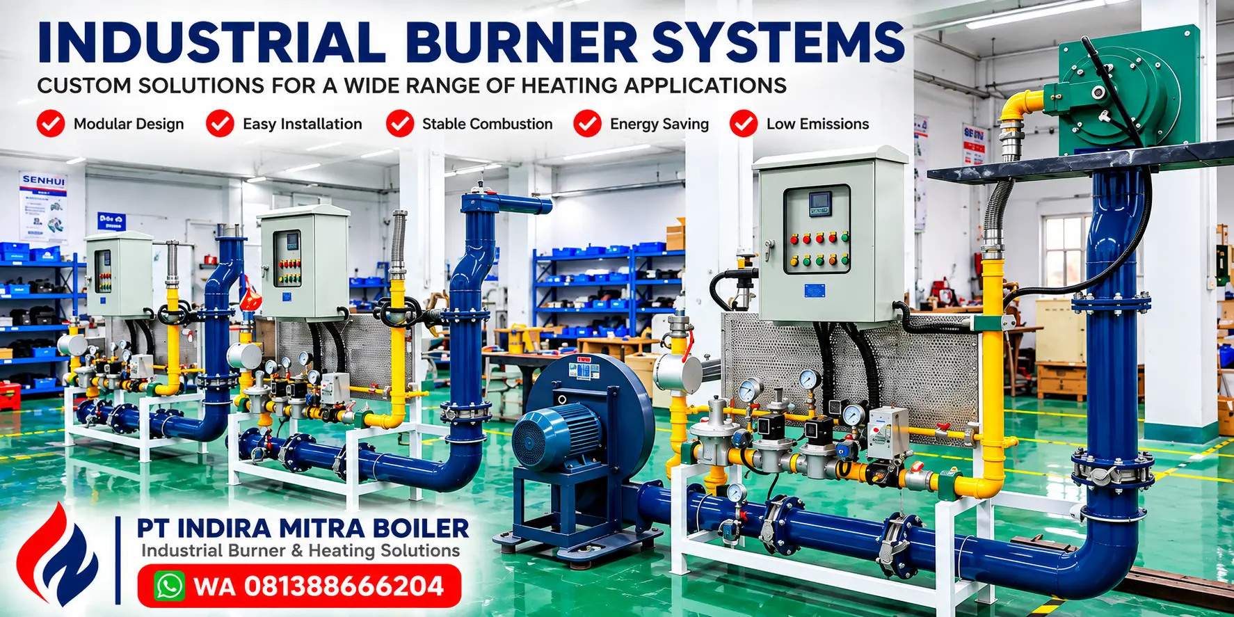 High Pressure Industrial Burner Solutions untuk furnace, melting, oven dan industrial heating